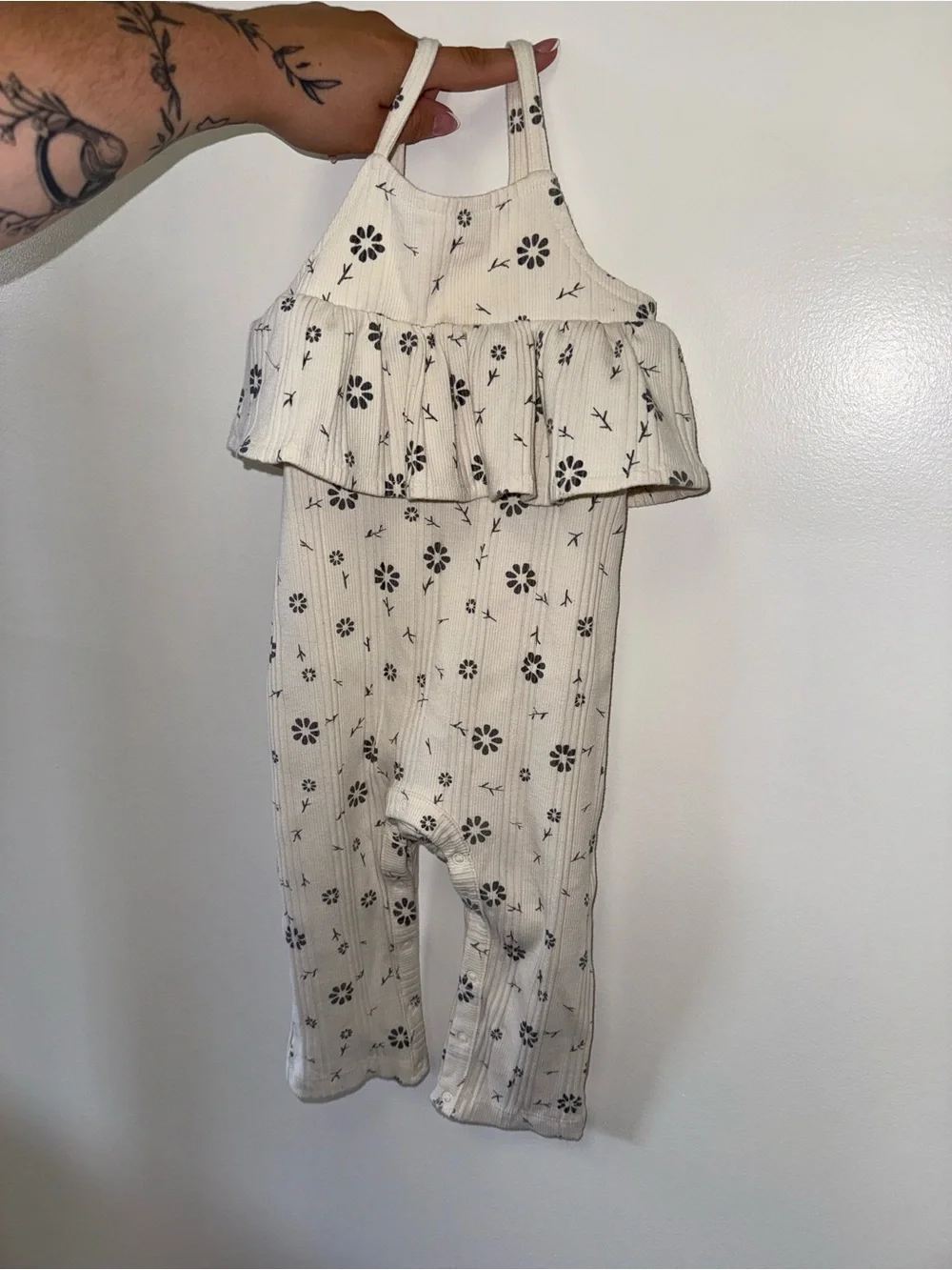 Grayson Mini (18 Months) Cream Ribbed Floral Jumper